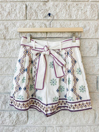 Christy Lynn - Bennet Short - clothing - linen - patterned