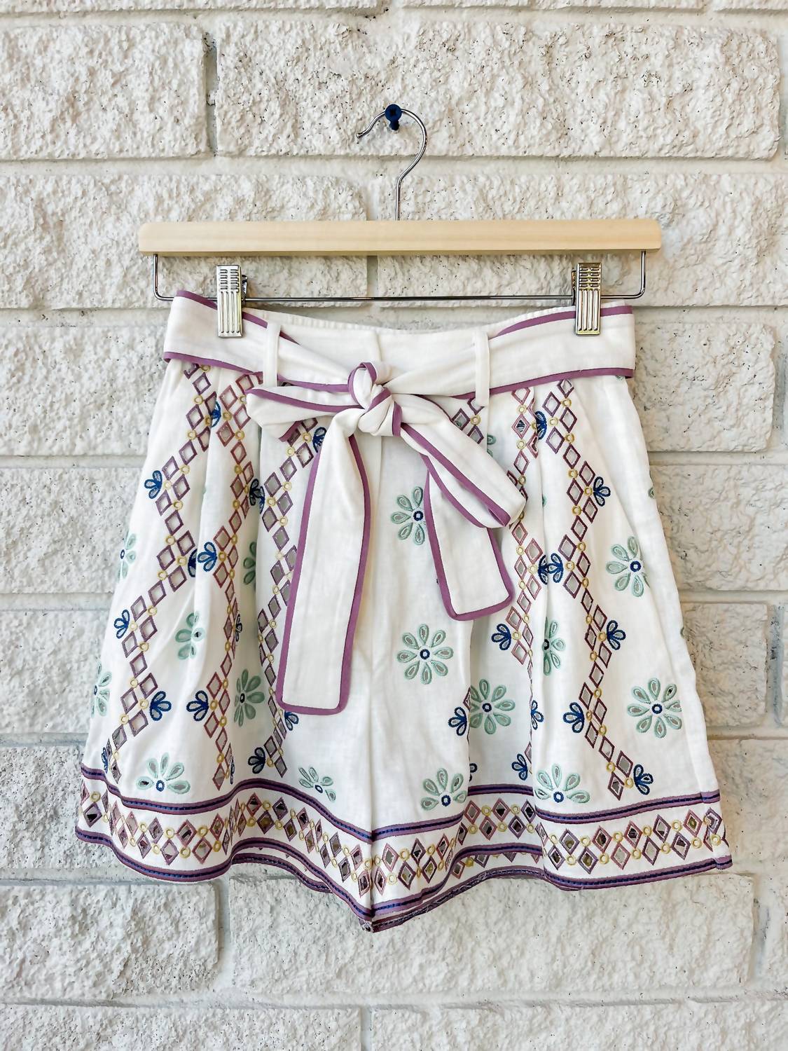 Christy Lynn - Bennet Short - clothing - linen - patterned