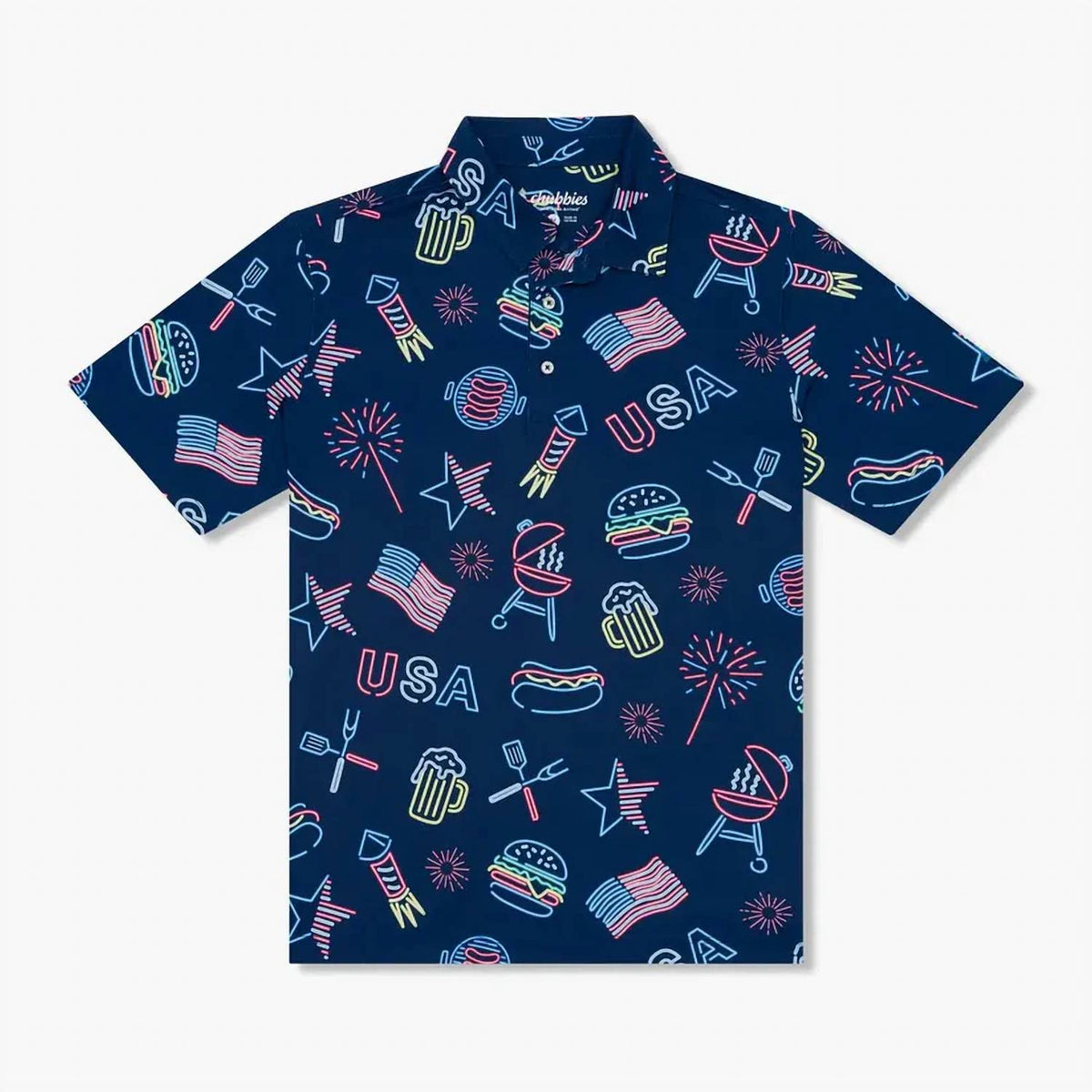Chubbies - Men's Patriotic Light Performance Polo Shirt