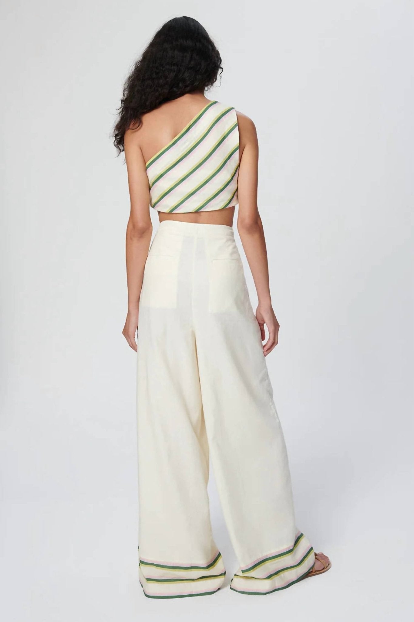 Chufy - Okra One - shoulder Top - blouses - clothing - green