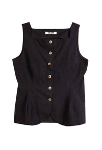 Ciao Lucia - Amira Top - black - clothing - cotton