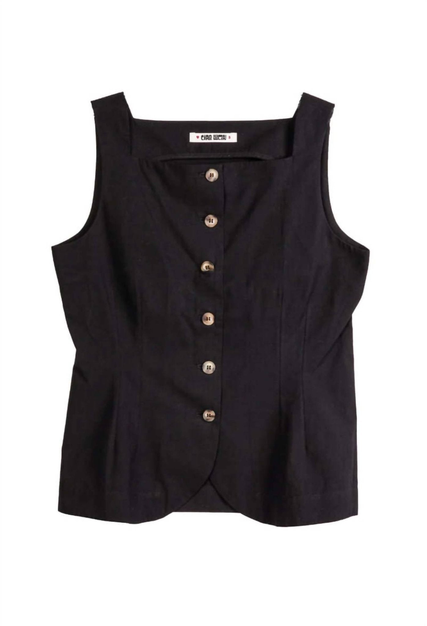 Ciao Lucia - Amira Top - black - clothing - cotton