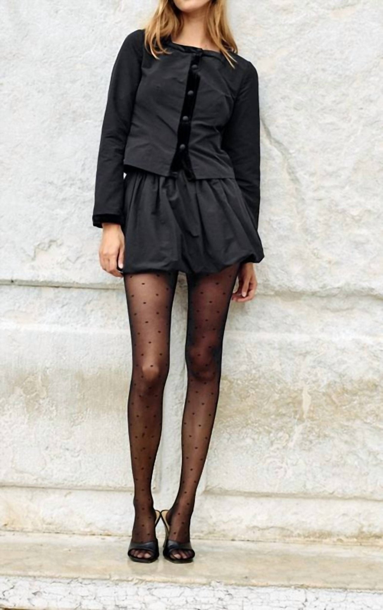 Ciao Lucia - Antonia Bubble Skirt - black - clothing - cotton - blend