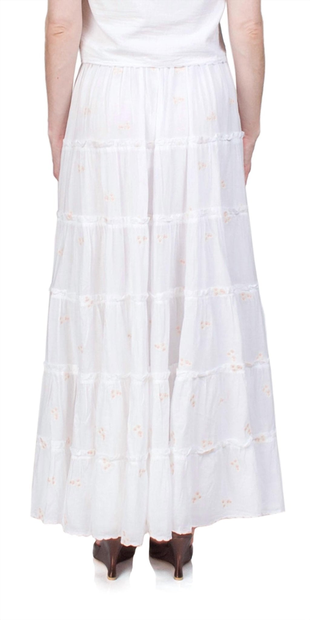 Ciao Lucia - Coralie Embroidered Skirt - clothing - cotton - long - skirts