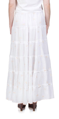 Ciao Lucia - Coralie Embroidered Skirt - clothing - cotton - long - skirts