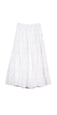 Ciao Lucia - Coralie Embroidered Skirt - clothing - cotton - long - skirts