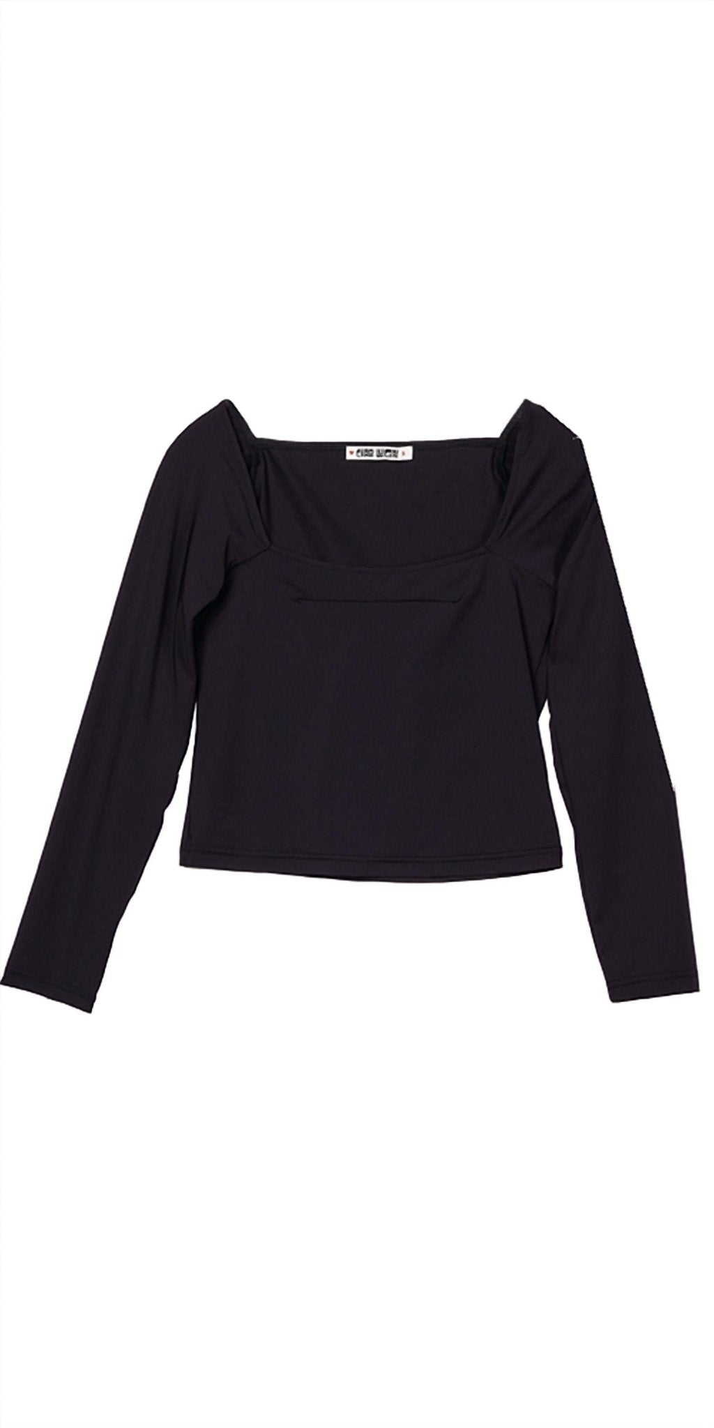 Ciao Lucia - Ines Jersey Top - black - clothing - crop - tops