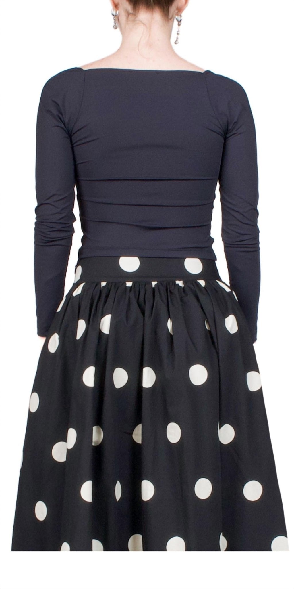 Ciao Lucia - Ines Jersey Top - black - clothing - crop - tops