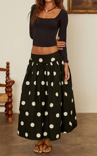 Ciao Lucia - Ines Jersey Top - black - clothing - crop - tops