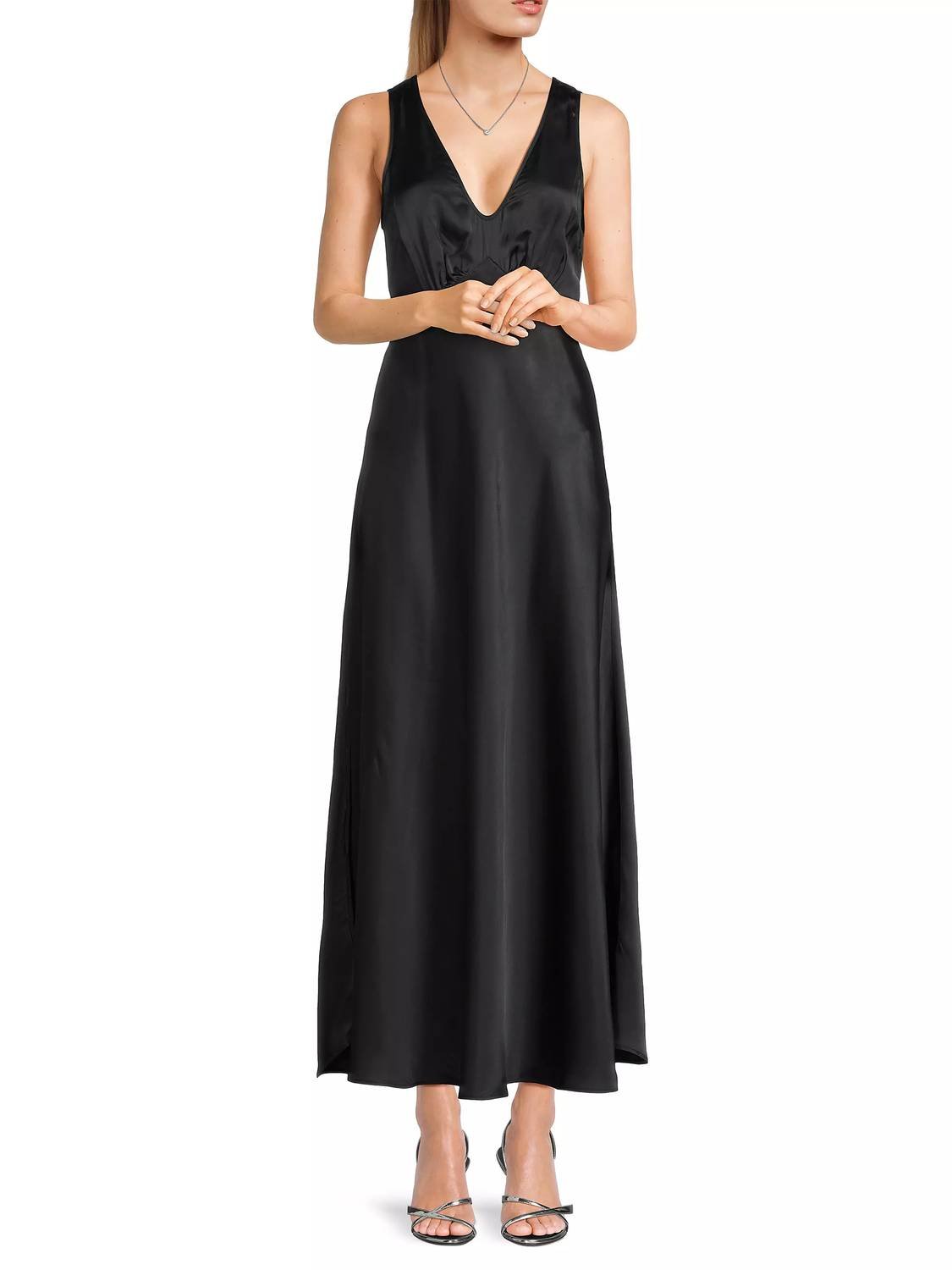 Ciao Lucia - Reine Satin Dress - black - clothing - dresses