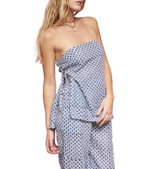 Ciao Lucia - Sebastian Top - blue - clothing - cotton - blend