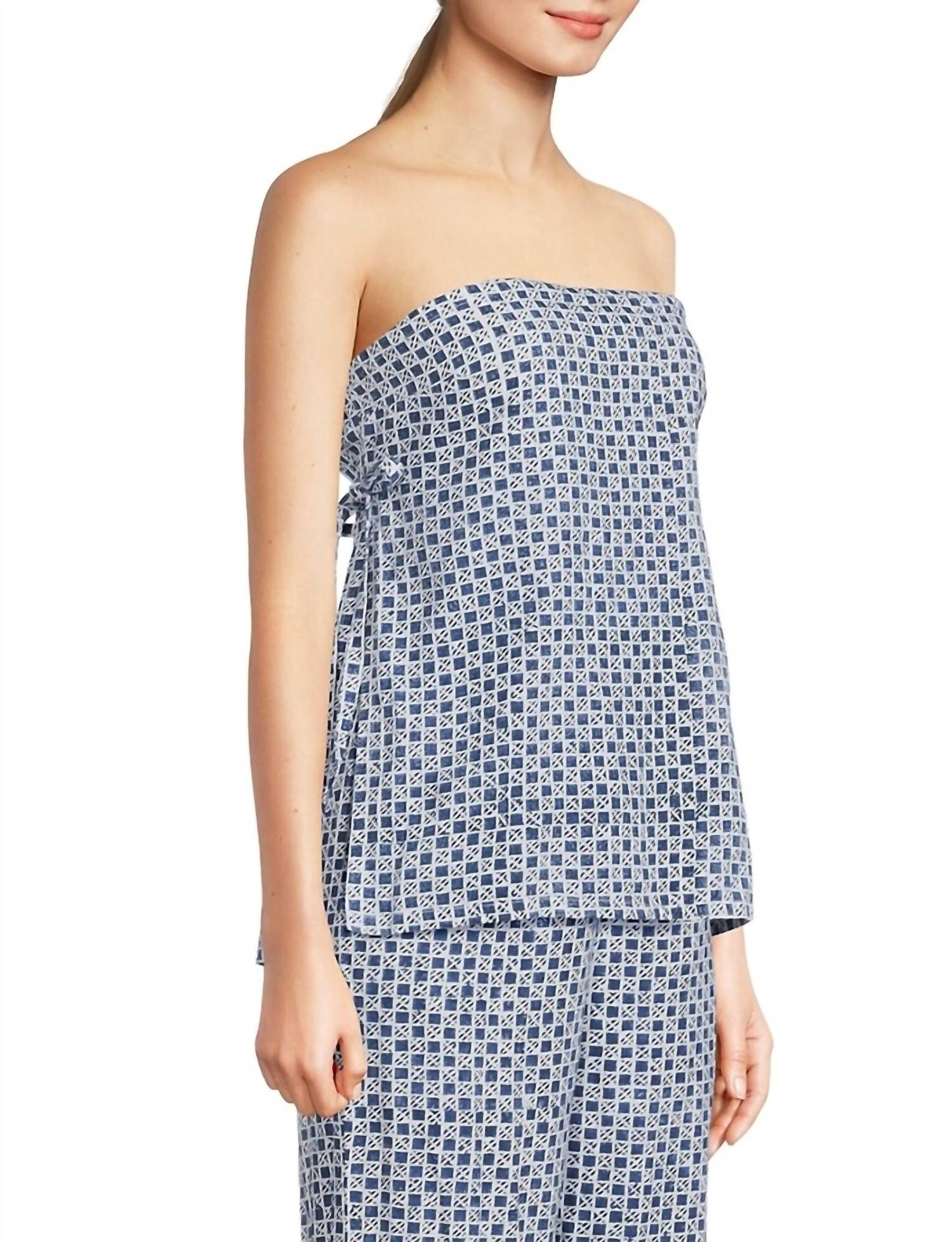 Ciao Lucia - Sebastian Top - blue - clothing - cotton - blend