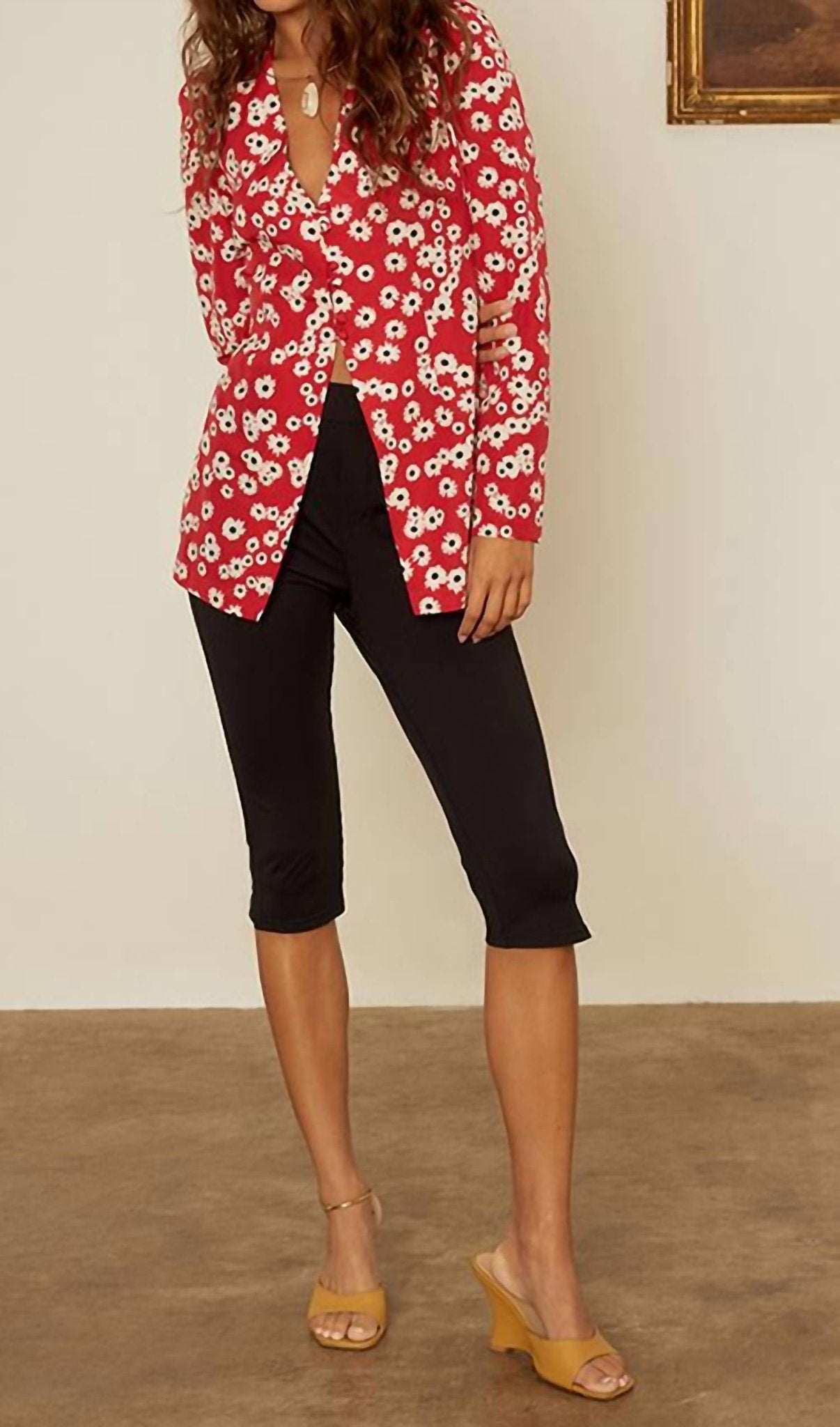 Ciao Lucia - Valentine Jersey Capris - black - capris - clothing