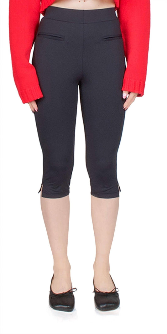 Ciao Lucia - Valentine Jersey Capris - black - capris - clothing