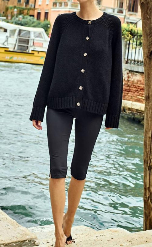 Ciao Lucia - Valentine Jersey Capris - black - capris - clothing