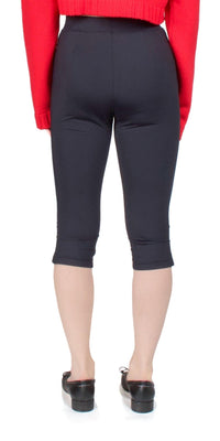 Ciao Lucia - Valentine Jersey Capris - black - capris - clothing