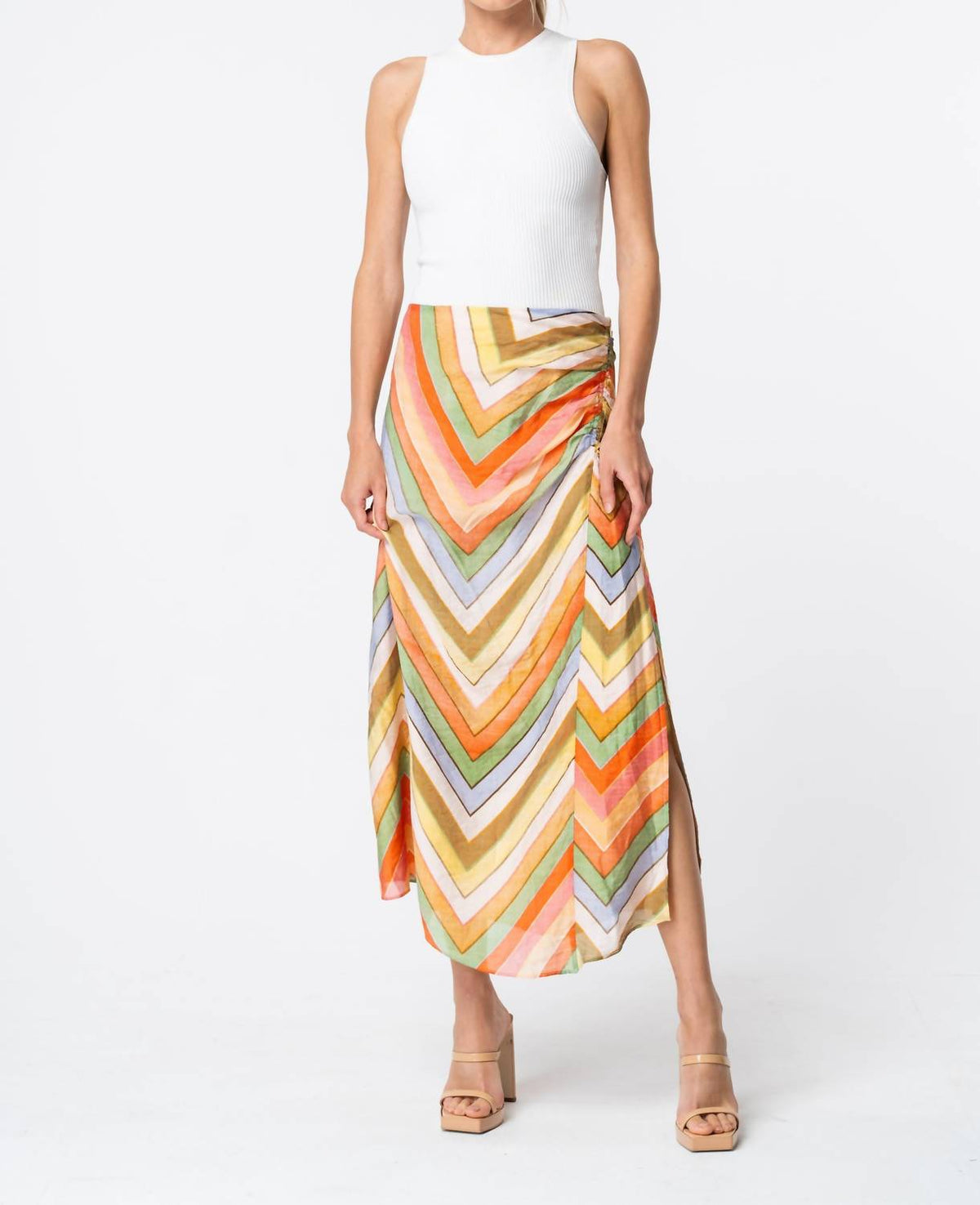Ciebon - Chevron Midi Skirt