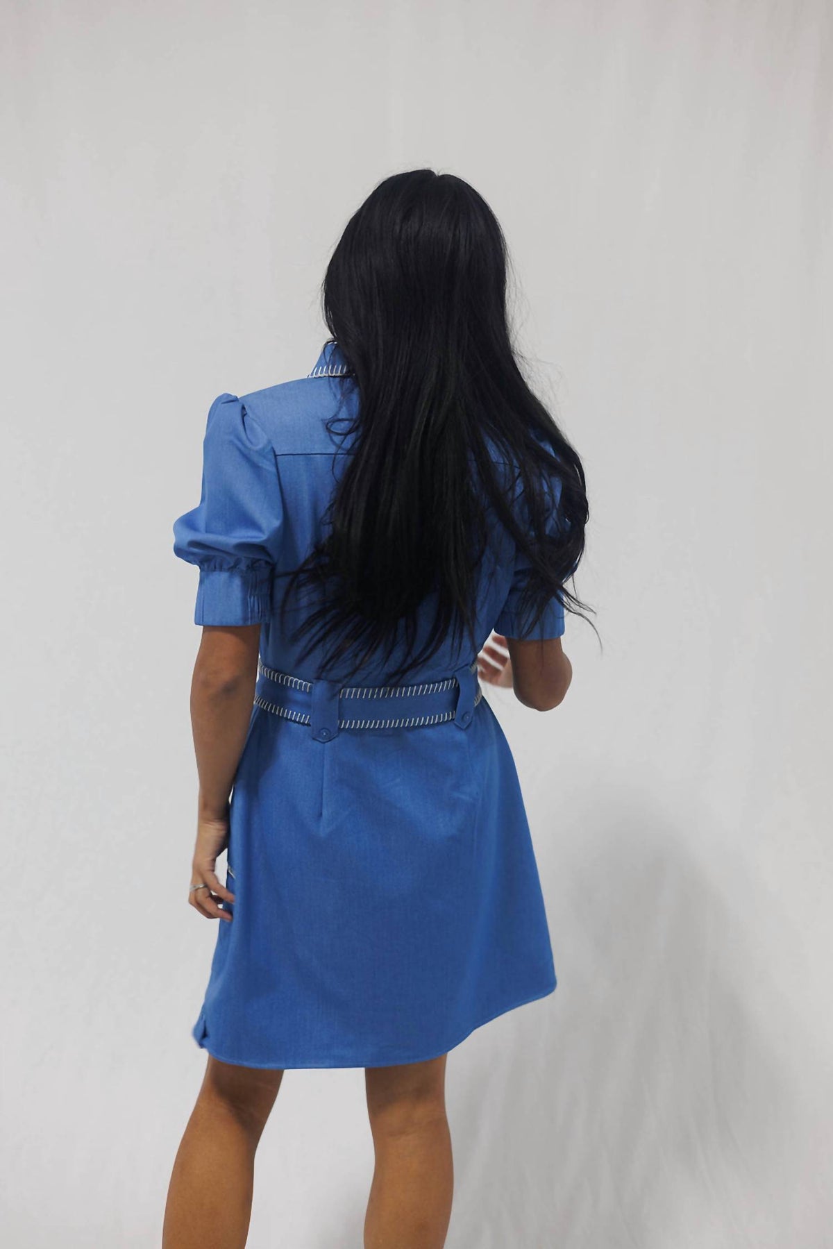 Ciebon - Denim Effect Mini Dress