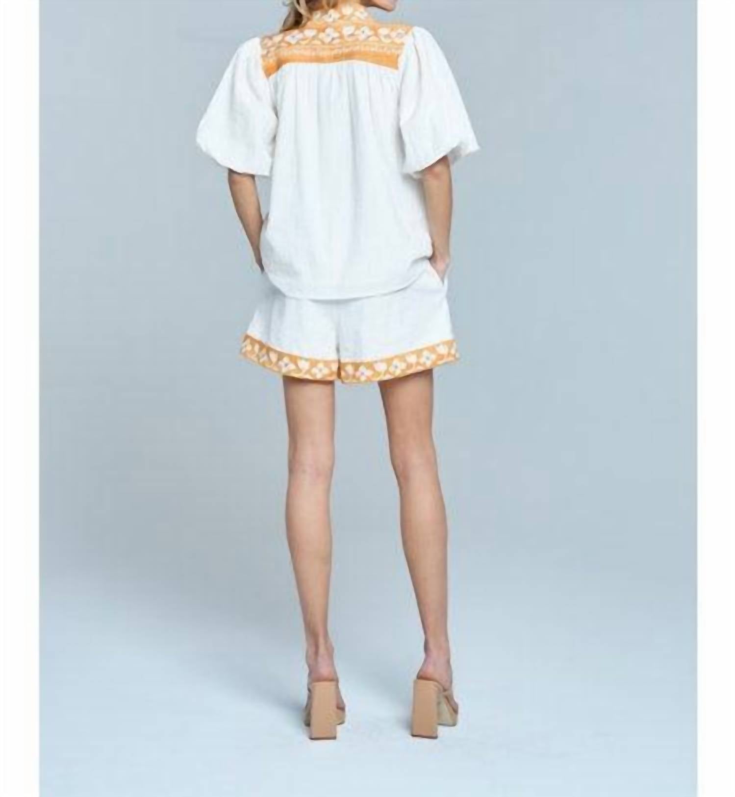 Ciebon - Emb Blouse - blouses - clothing - shirts