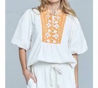 Ciebon - Emb Blouse - blouses - clothing - shirts