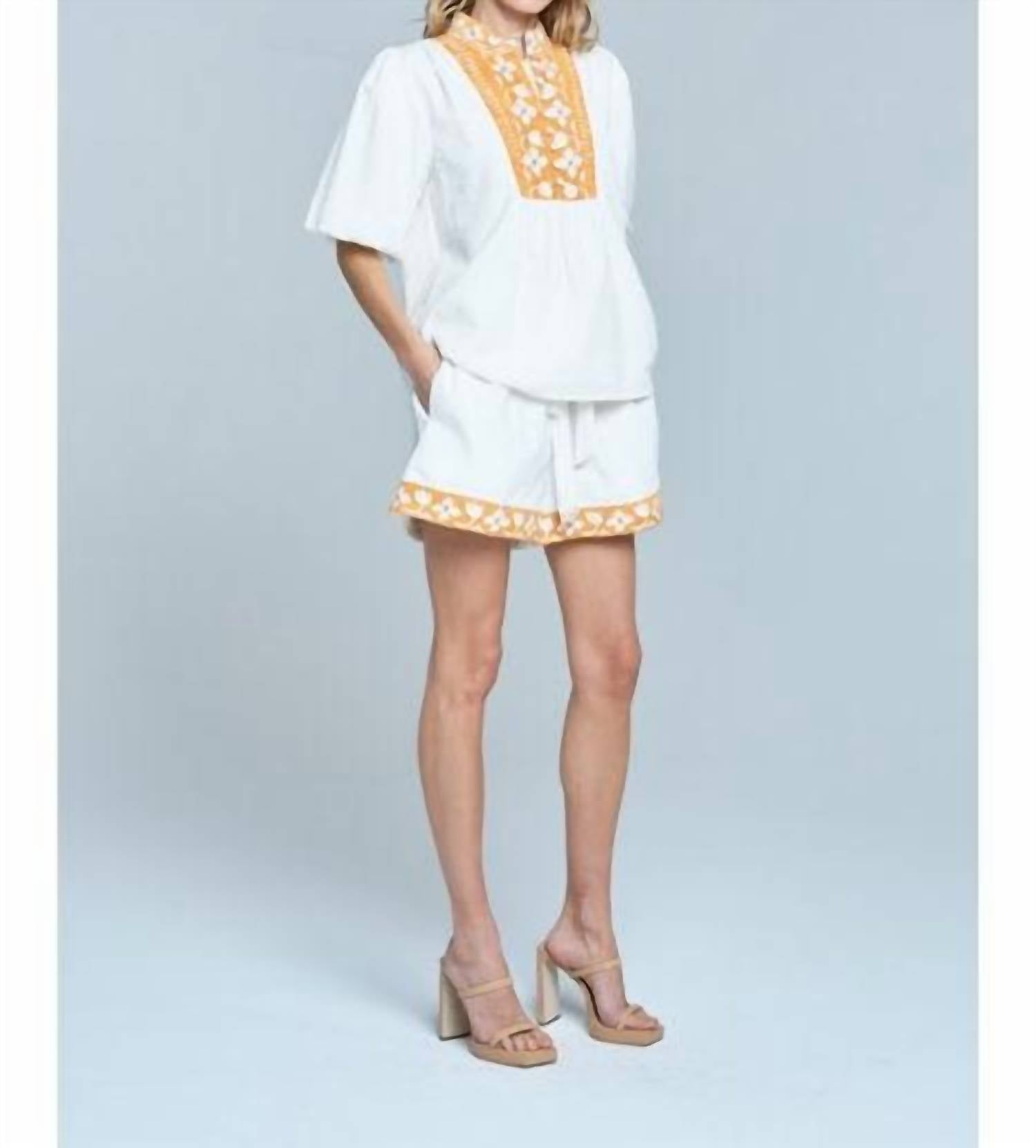 Ciebon - Emb Blouse - blouses - clothing - shirts