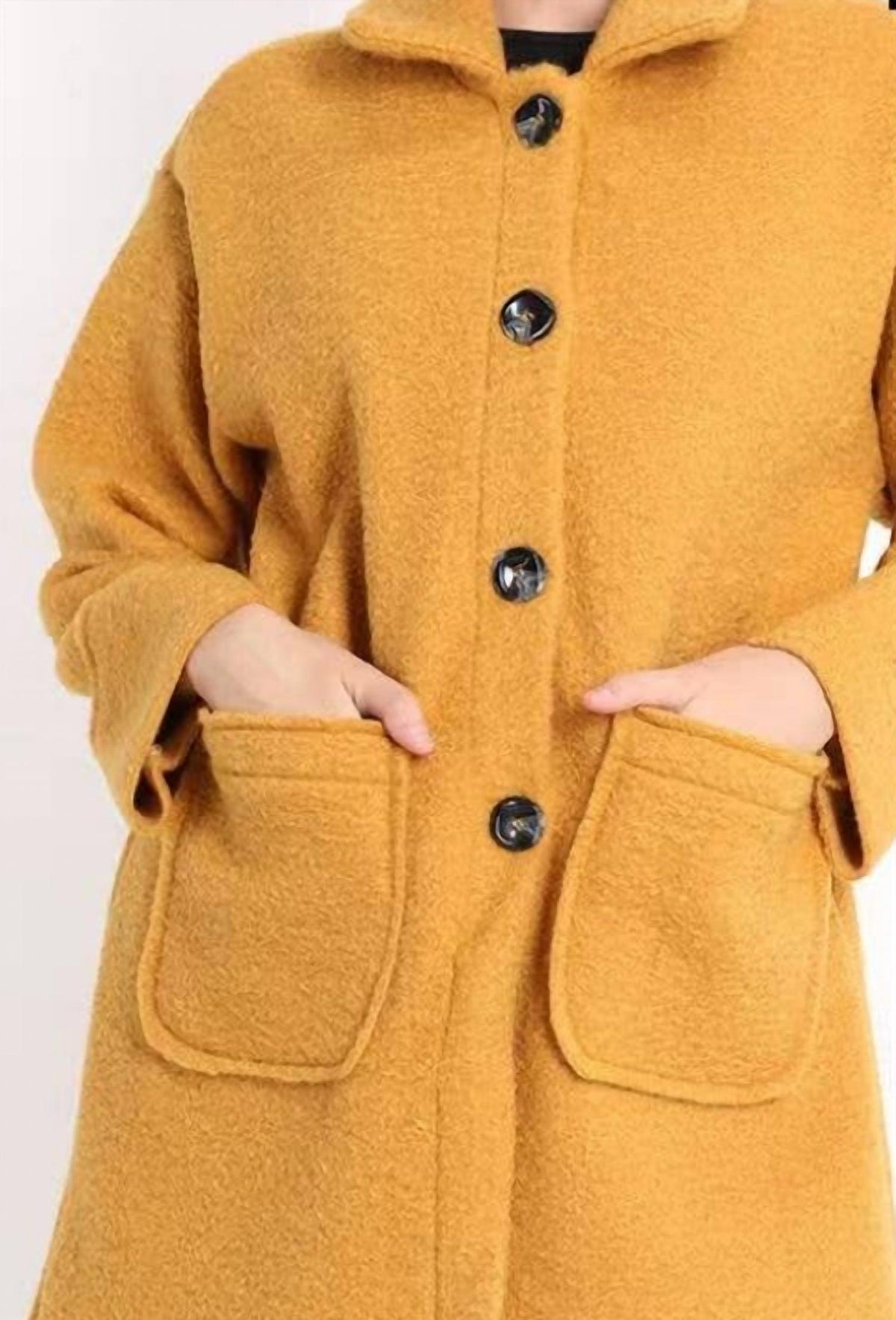 Cielo - Button-front Coat With Patch Pockets