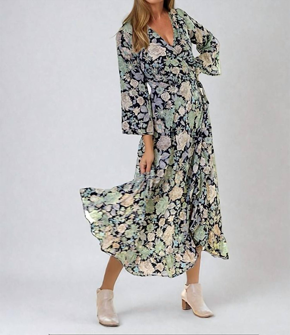 Cienna - Gia Long Sleeve Wrap Dress