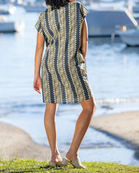 Cienna - Hemi Shirt Dress - blue - clothing - cotton