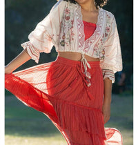 Cienna - Leah Tie Front Crop Top