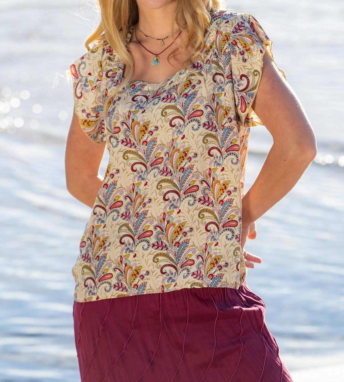 Cienna - Venice Square Neck Top
