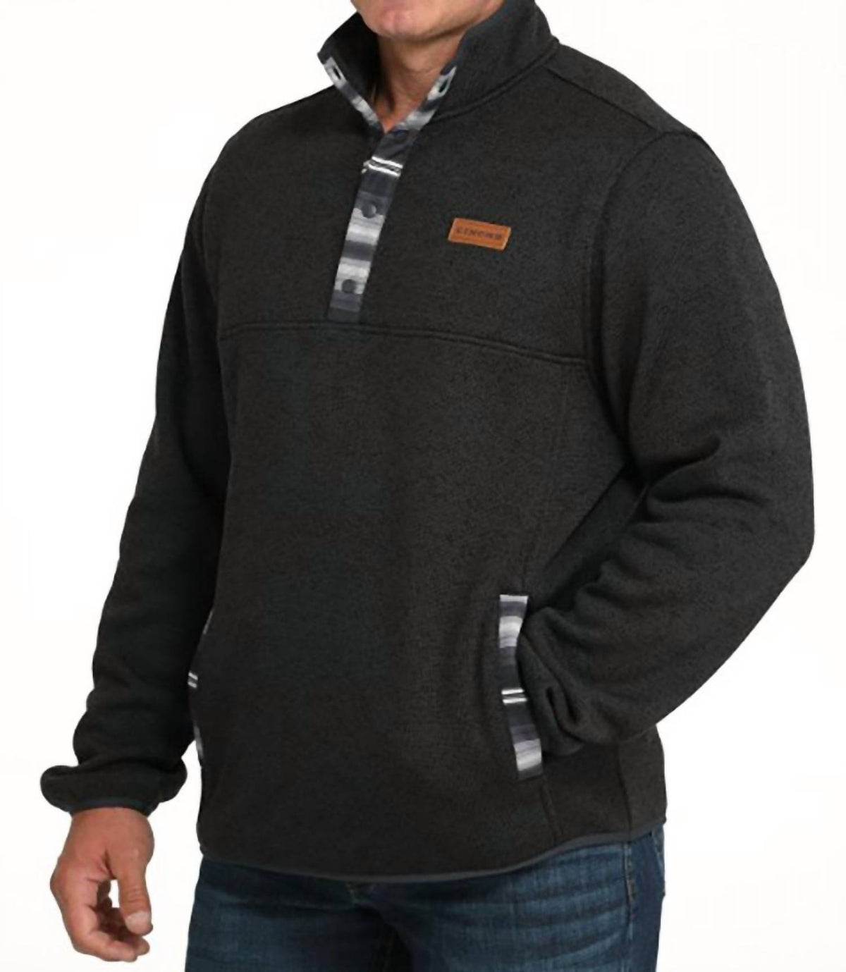 Cinch - 1/4 Snap Sweater Knit Pullover Sweater