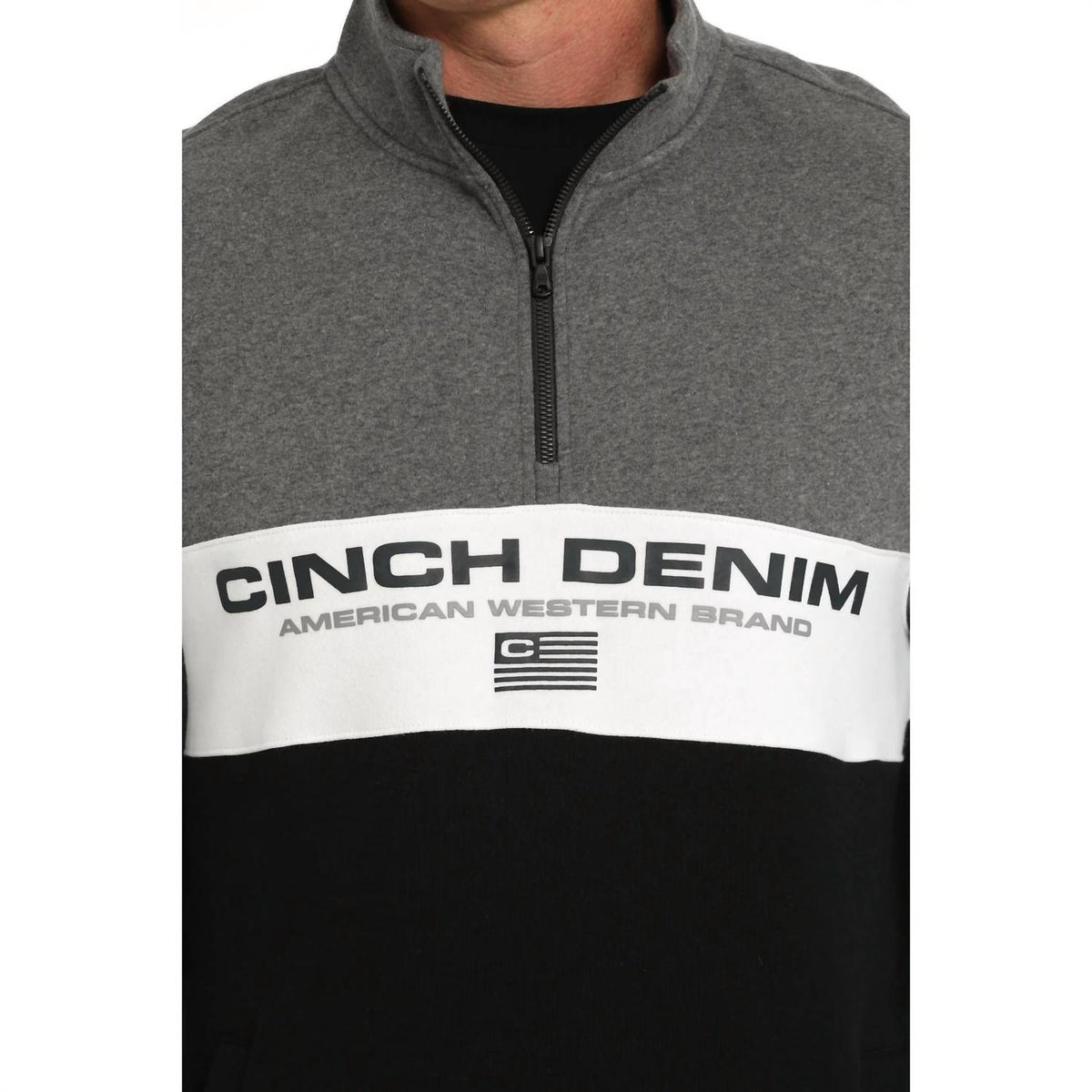 Cinch - Colorblock Quarter-zip Pullover Sweater