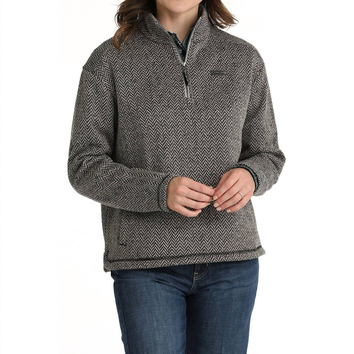 Cinch - Herringbone Sweater Knit Pullover