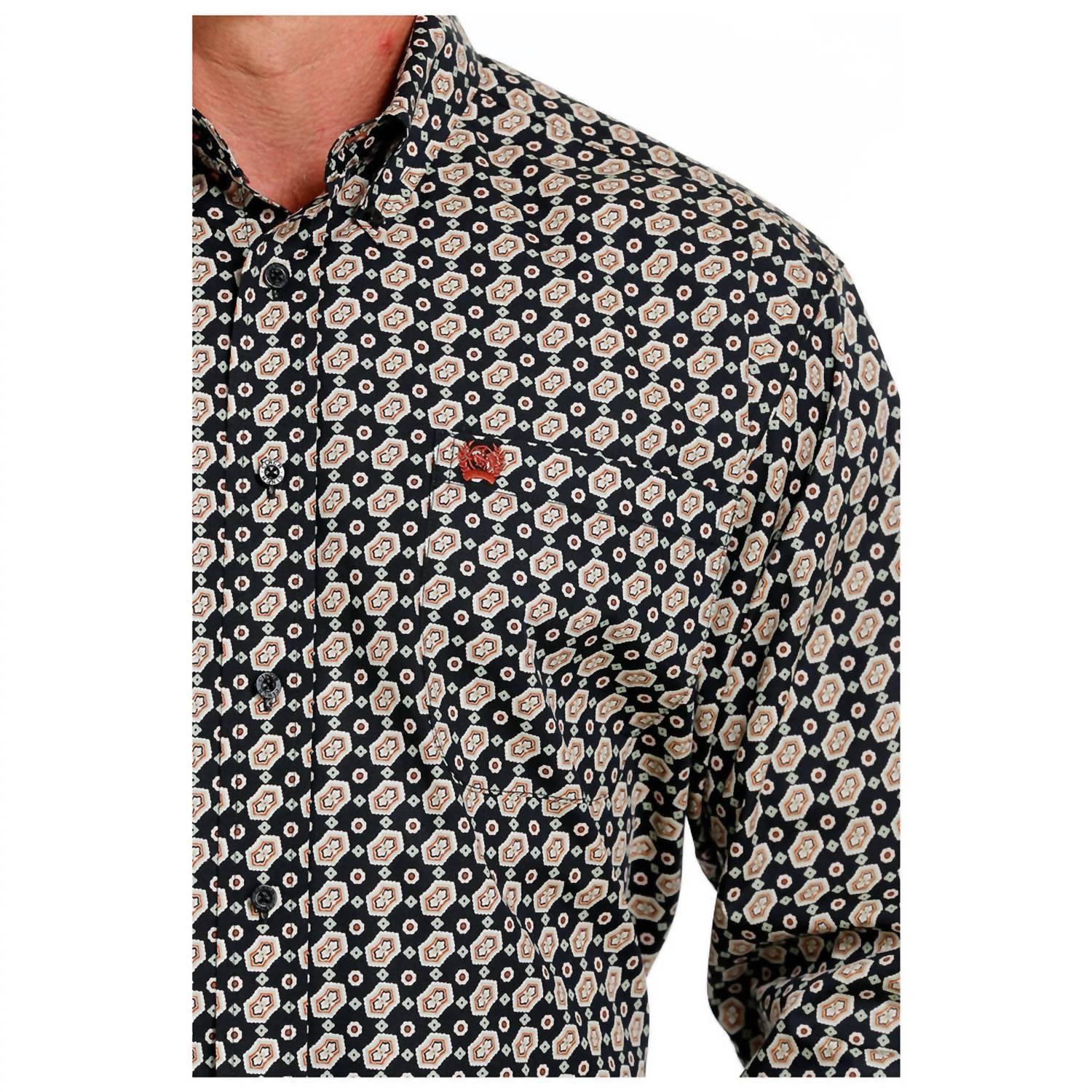 Cinch - Men's Long Sleeve Button - down Shirt - black - casual - button - down - shirts - clothing