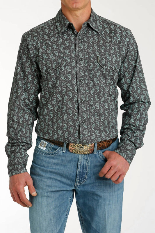 Cinch - Men's Modern Fit Long Sleeve Snap Shirt - casual - button - down - shirts - clothing - cotton