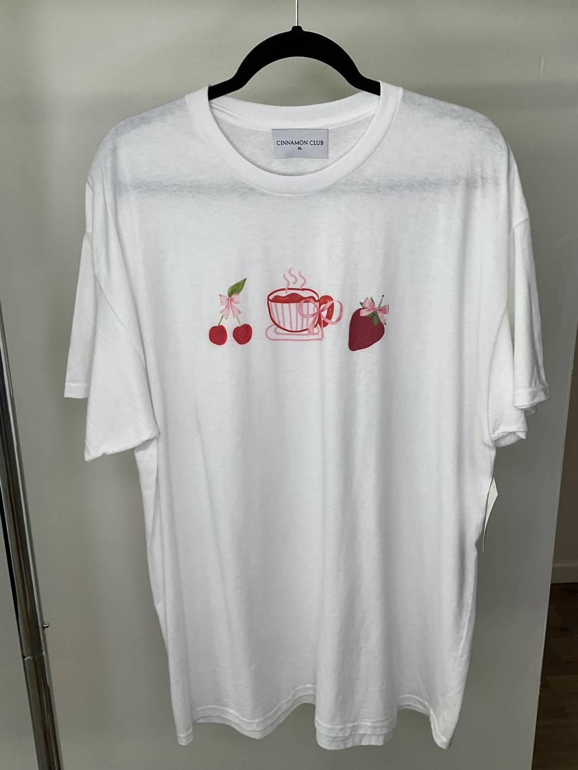 Cinnamon Club - Women's Fruit, Tea, And Bows Tee - clothing - graphic - shirts