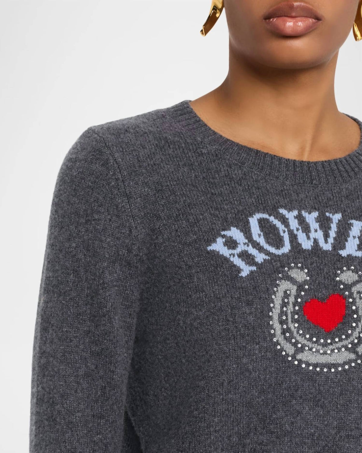 Cinq A Sept - Cropped Graphic Howdy Sweater