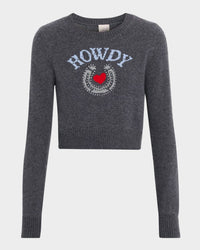 Cinq A Sept - Cropped Graphic Howdy Sweater