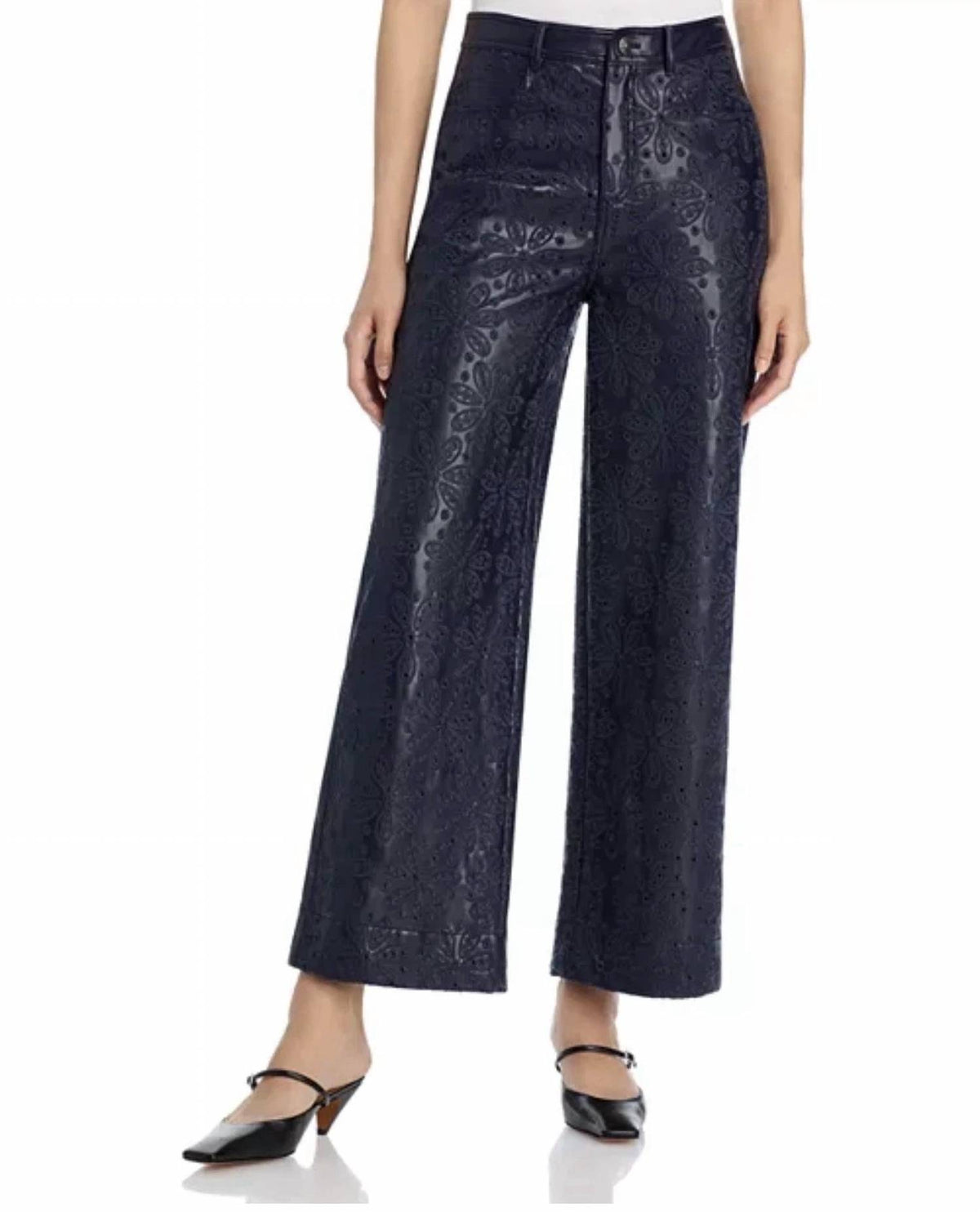 Cinq A Sept - EMBROIDERED VEGAN LEATHER BETSY