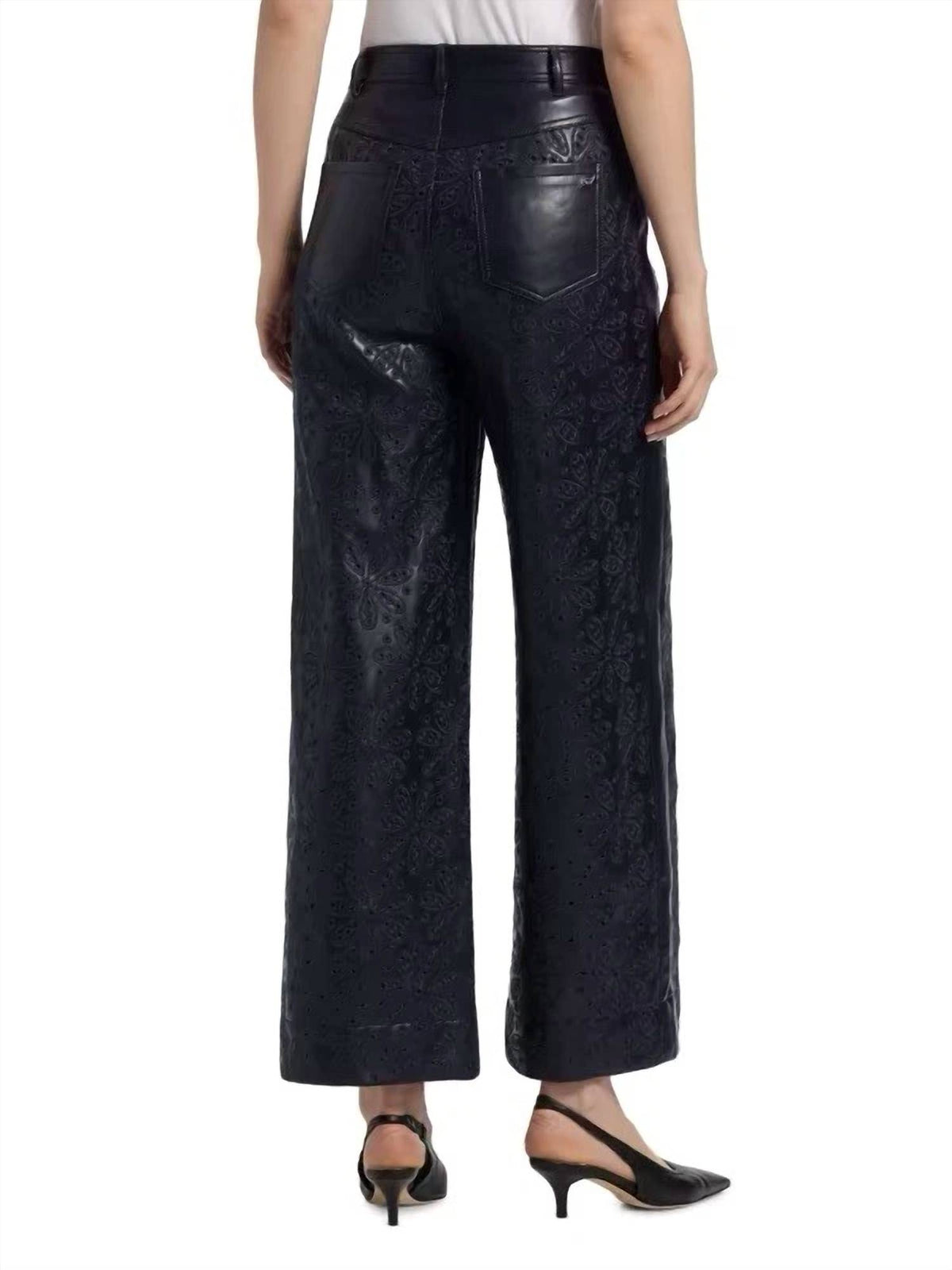 Cinq A Sept - EMBROIDERED VEGAN LEATHER BETSY