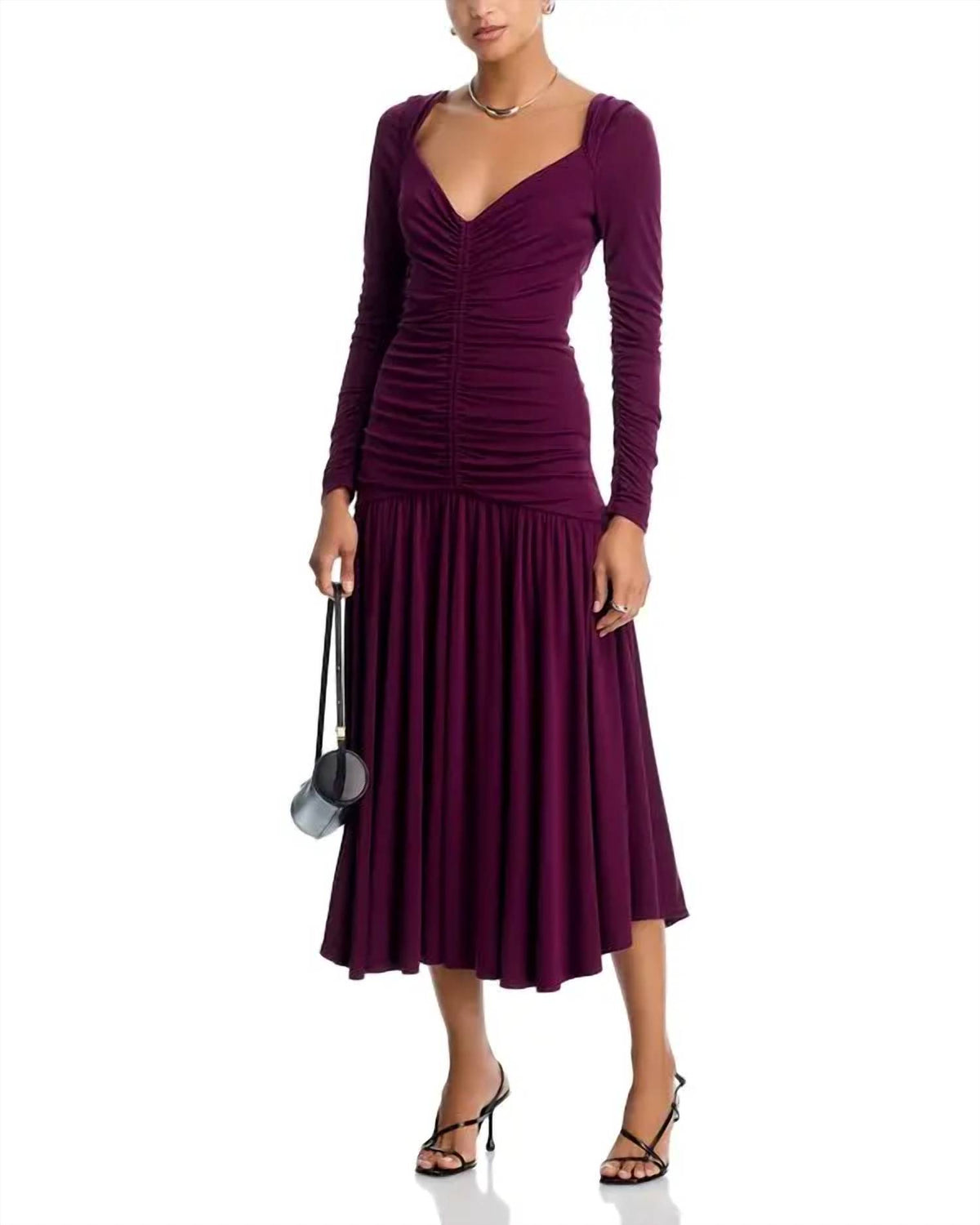 Cinq A Sept - Evedene Ruched Midi Dress