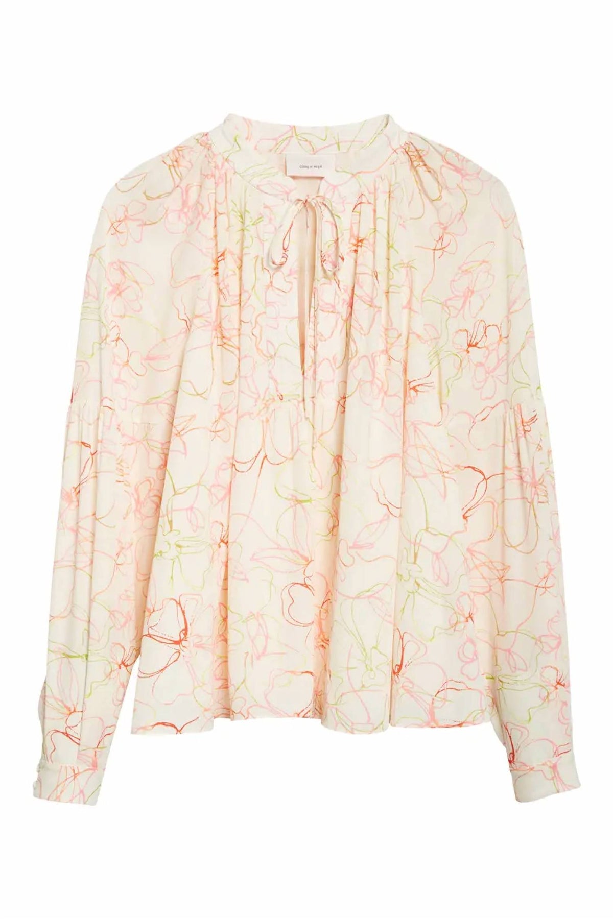 Cinq A Sept - Malva Floral Split Neck Top