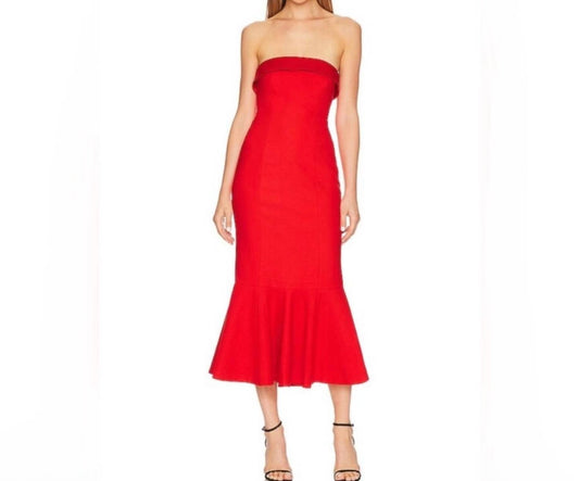 Cinq A Sept - Mazzy Strapless Trumpet Midi Dress - clothing - dresses - midi