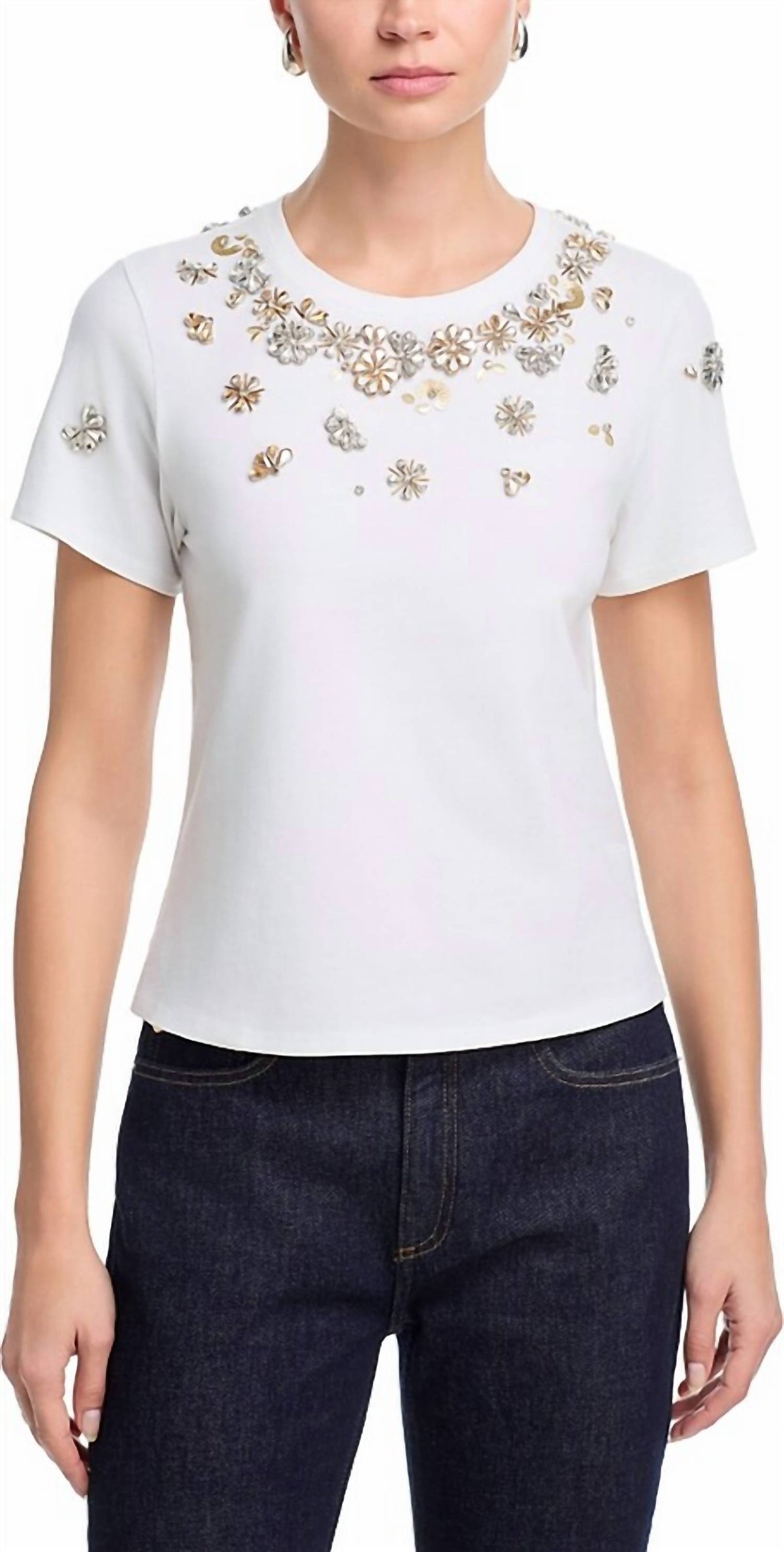 Cinq A Sept - Tumbling Flowers Shrunken Tee