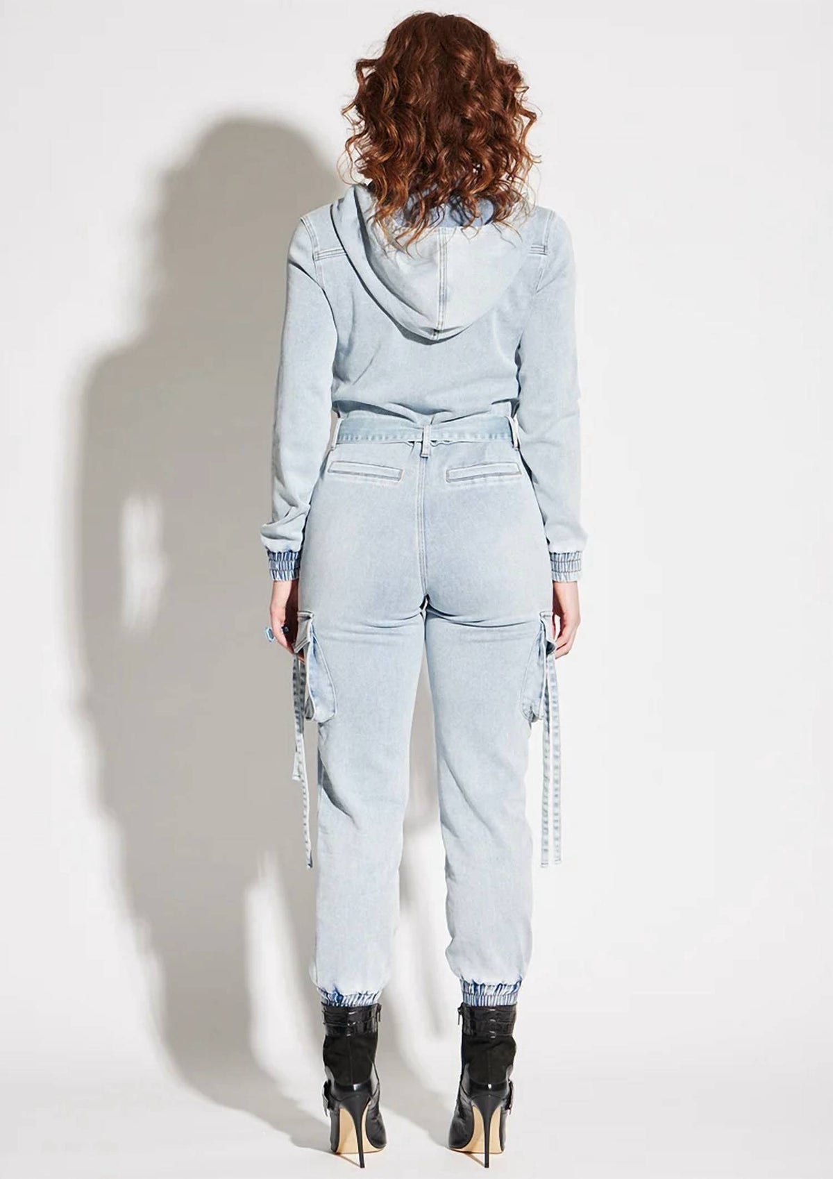 Circular Path - Terry Denim Jumpsuit