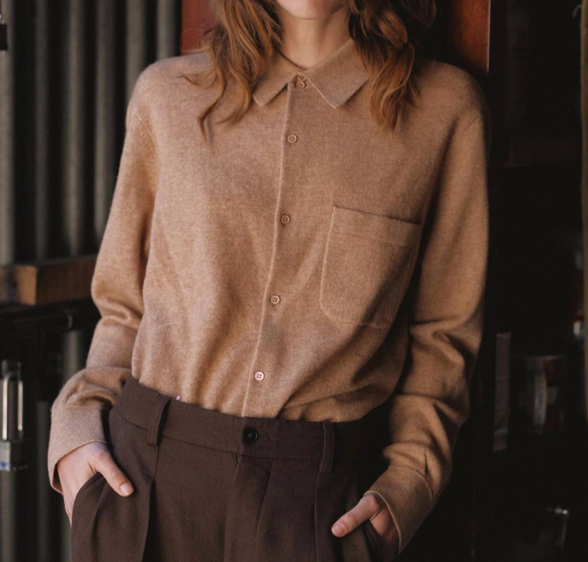 Cissa - Button Down Cashmere Sweater