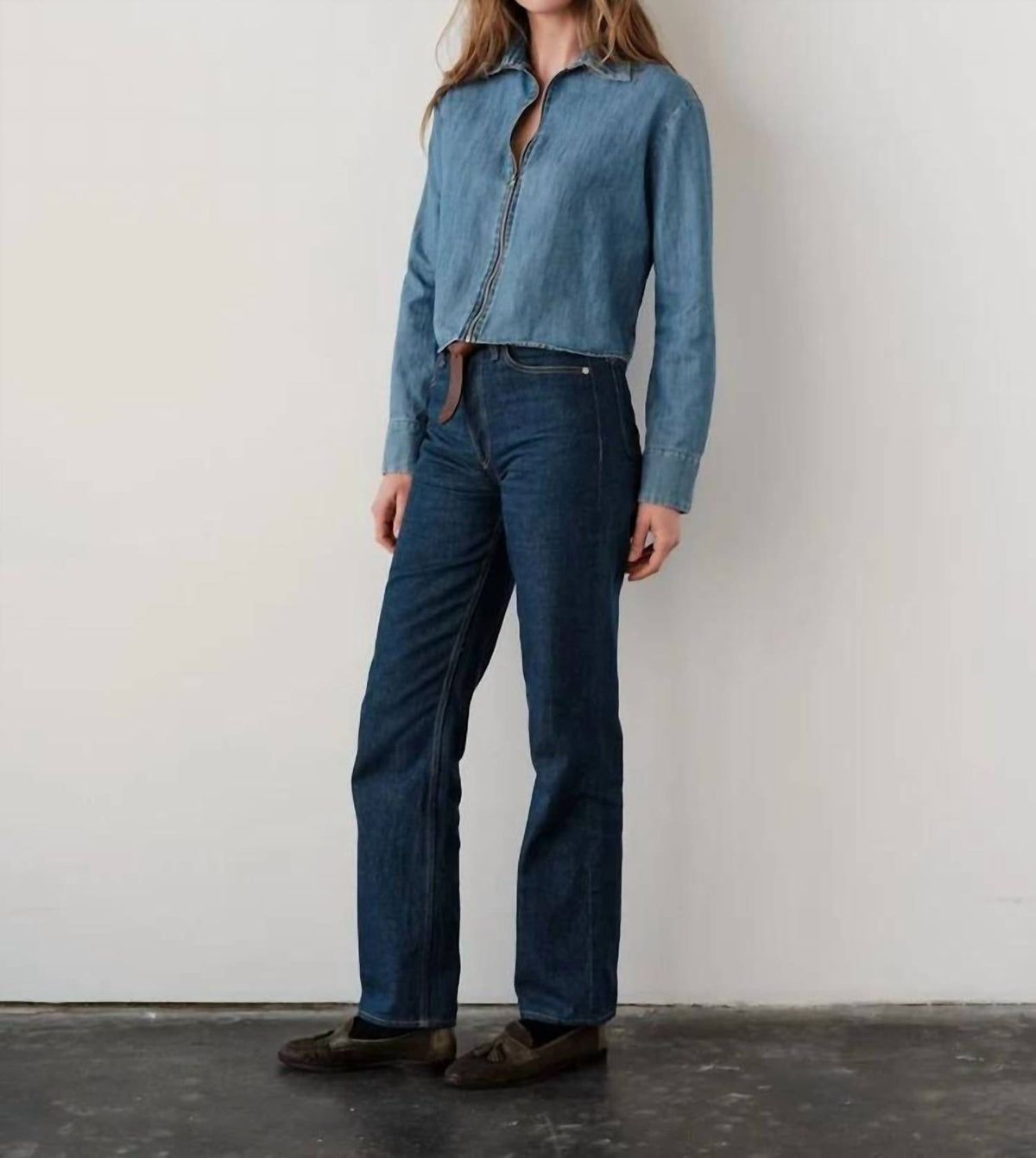 Cissa - Collared Zipper Shirt