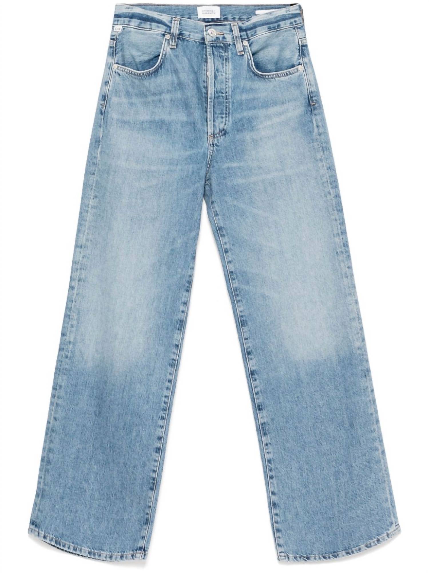 Citizens Of Humanity - Annina High Waist Wide Leg Jean - blue - clothing - cotton