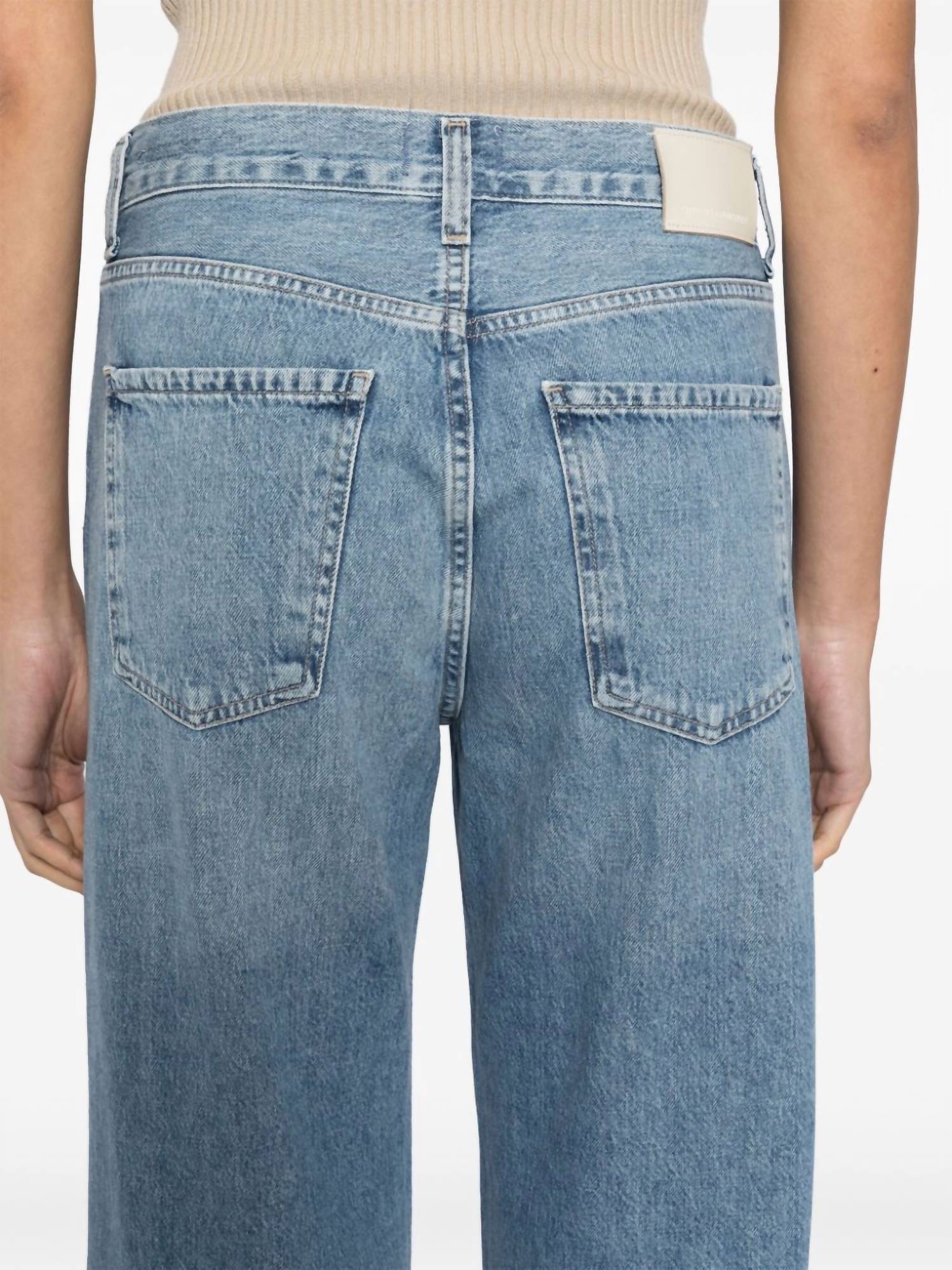 Citizens Of Humanity - Annina High Waist Wide Leg Jean - blue - clothing - cotton