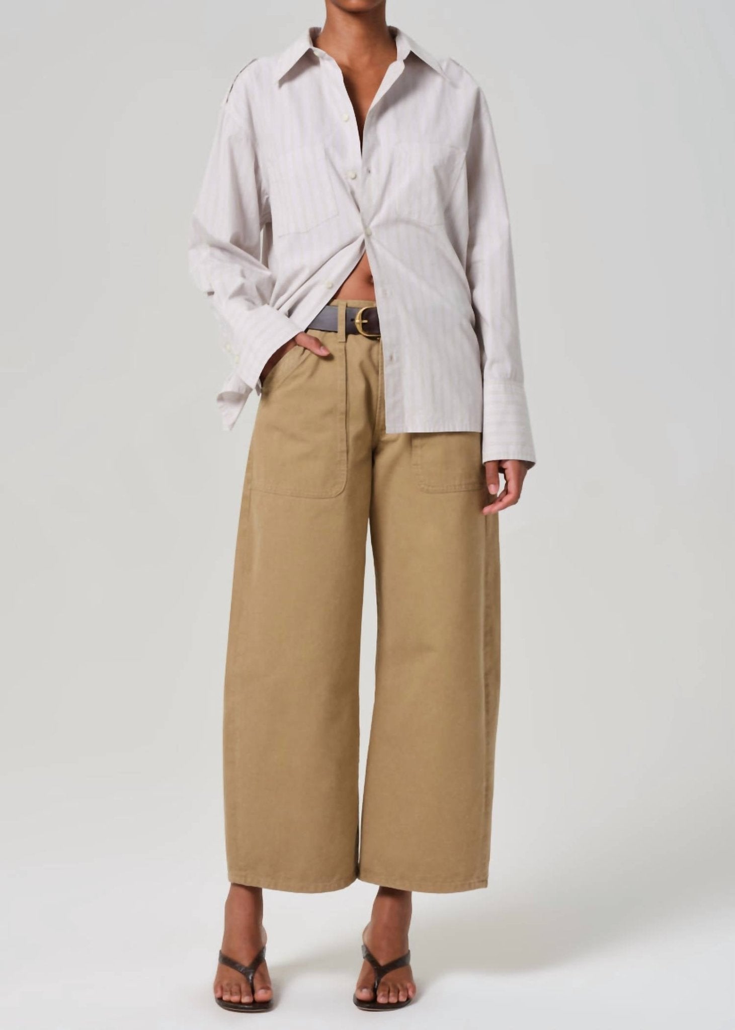 Citizens Of Humanity - Ayla Cargo Trousers - brown - clothing - cotton
